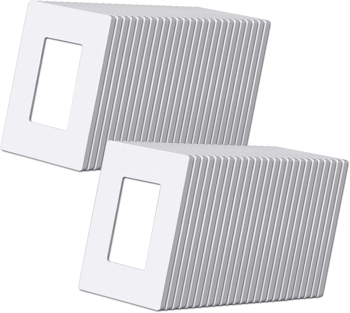 BESTTEN Matte Snow White Screwless Wall Plate for Decorators