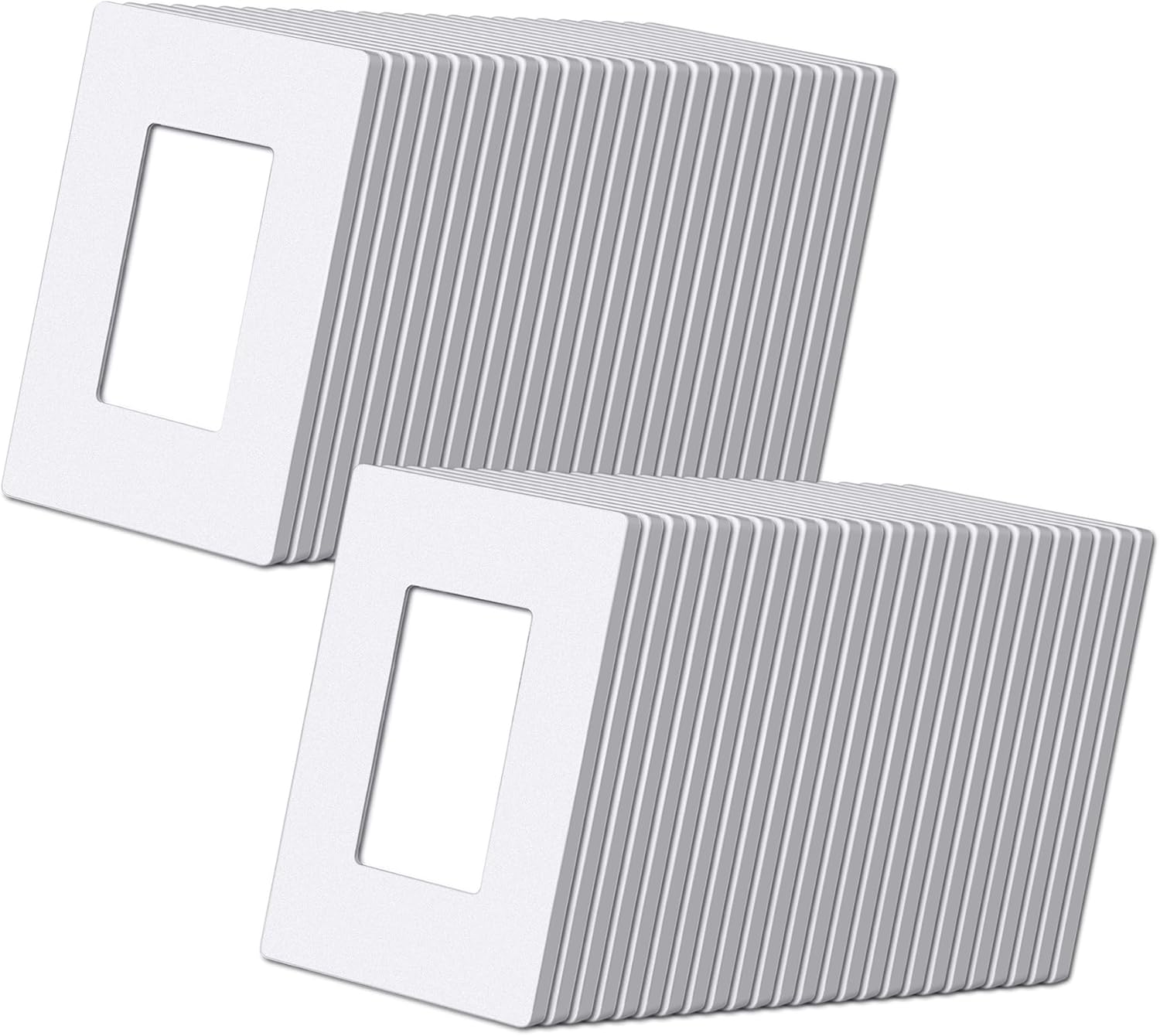 BESTTEN Matte Snow White Screwless Wall Plate for Decorators