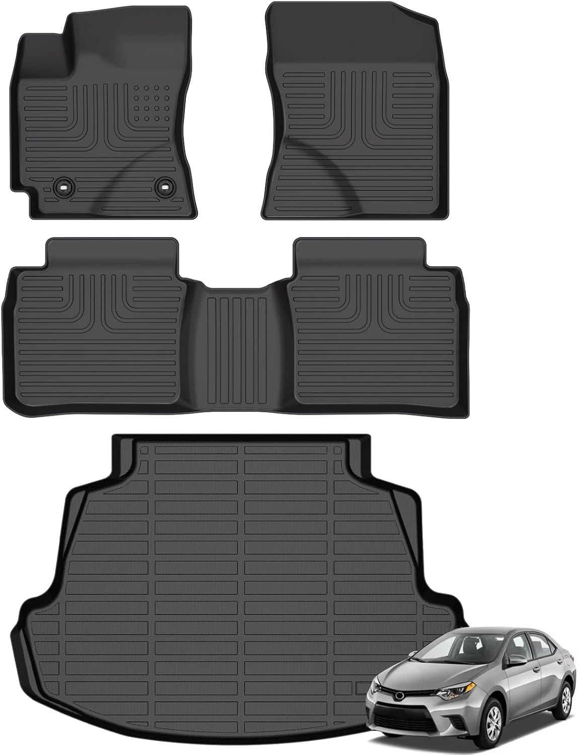 All Weather Floor Mats & Cargo Liner for Toyota Corolla Sedan