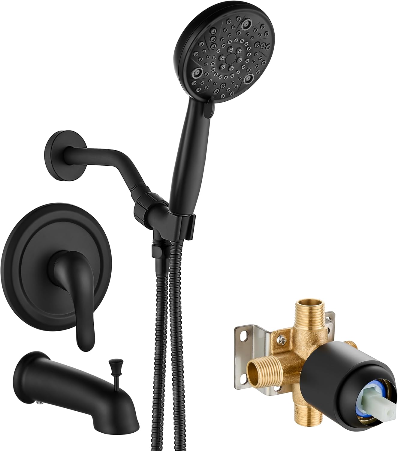 Aolemi Shower Faucet Set with Rain Shower Head and Tub Spout