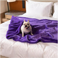 Purple Waterproof Pet Blanket for Dogs - Reversible Sherpa & Fleece