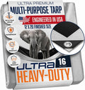 12x20 Ultra Heavy Duty Tarp 16 Mil - Extra Thick Waterproof Protection