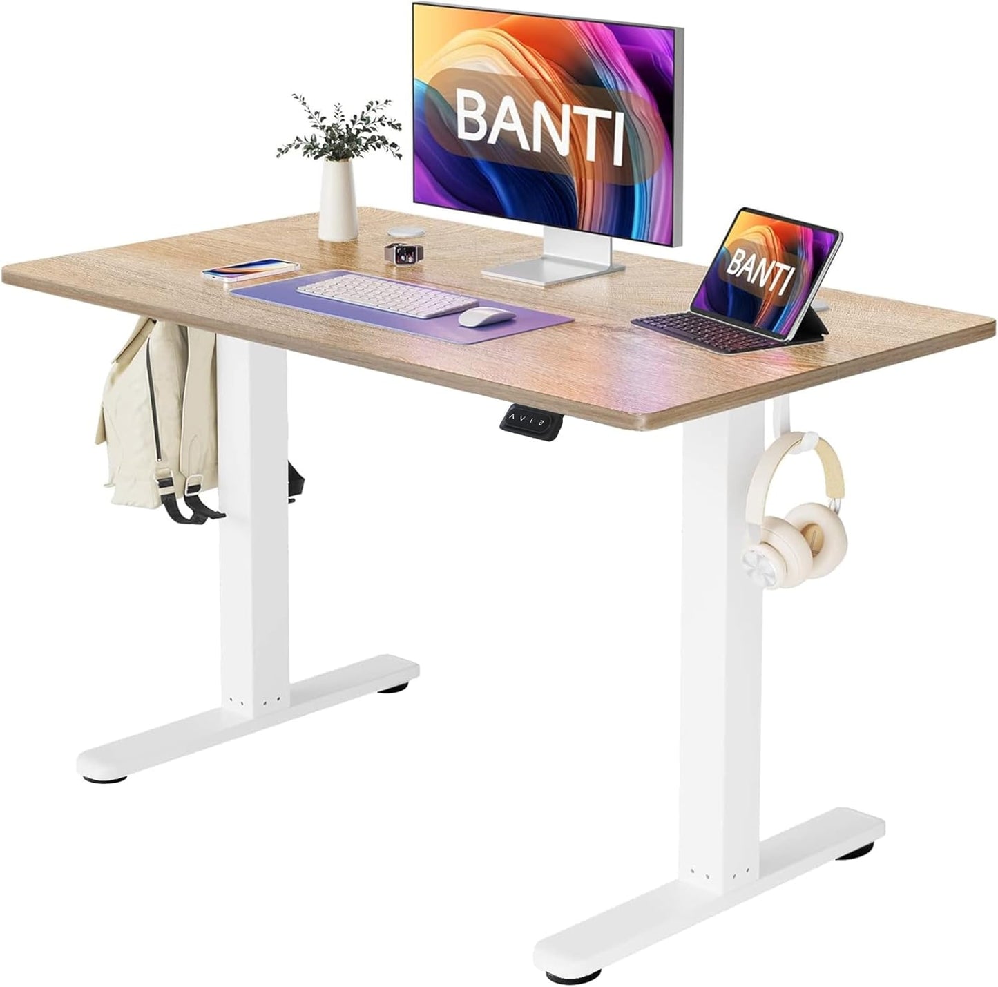 BANTI Electric Standing Desk - Height Adjustable & Spacious Design