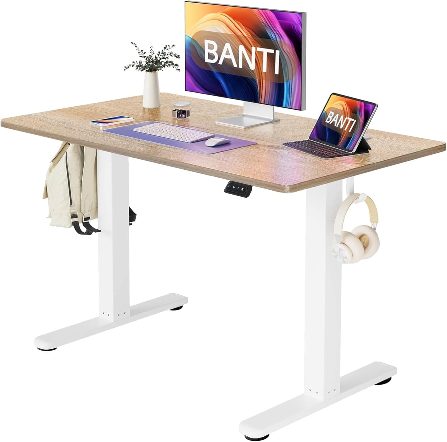 BANTI Electric Standing Desk - Height Adjustable & Spacious Design