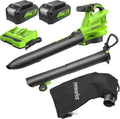 Greenworks 48V 520 CFM Brushless Leaf Blower/Vacuum - Cordless Power