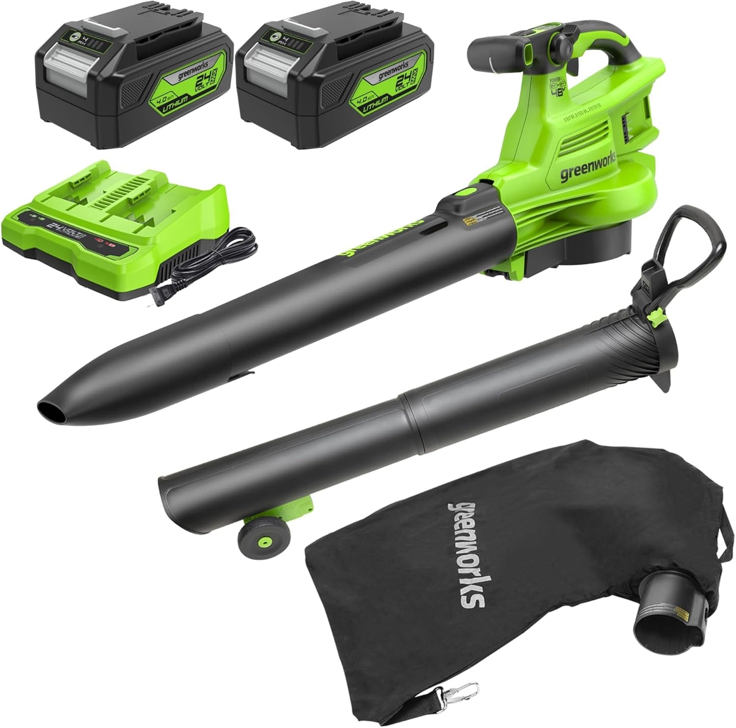 Greenworks 48V 520 CFM Brushless Leaf Blower and Vacuum Tool