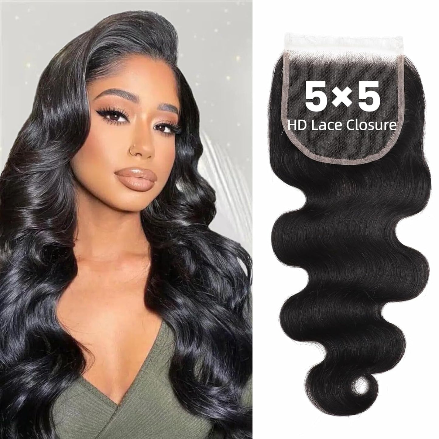 5x5 Skinlike Real HD Lace Closure for Body Wave Styles