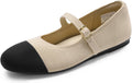 DREAM PAIRS Women's Mary Jane Knit Flats - Foldable Arch Support
