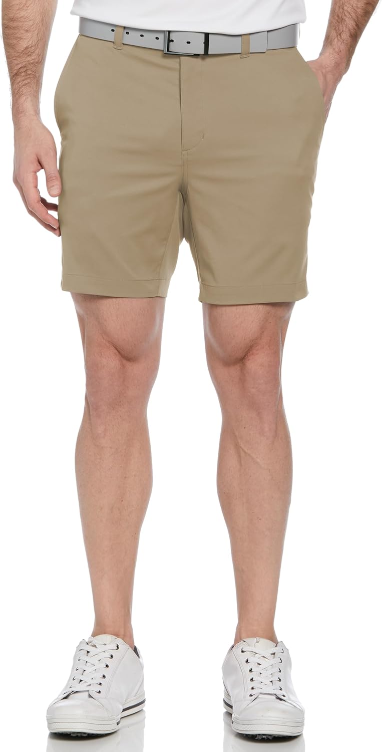 PGA TOUR Mens 7 Flat Front Performance Stretch Golf Shorts