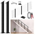 2 Pack One-Stop Stair Cable Railing Post Kit 36ft Slant Fixed Top