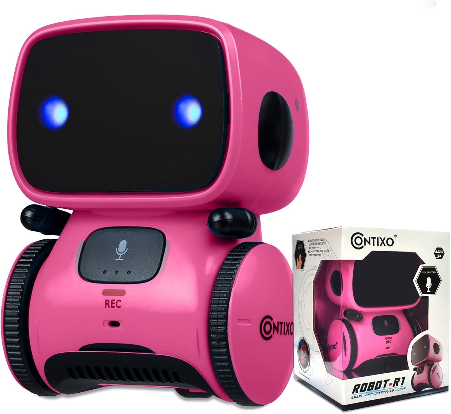 Interactive Voice-Controlled Smart Robot Toy - Ages 3-12 - Pink
