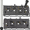 Valve Cover Set with Bolts Oil Cap Gaskets Spark Plug Seals - Fit 5.6L