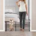Malier Indoor Dog Gate with Door, 26-41 in - Short Metal Gate