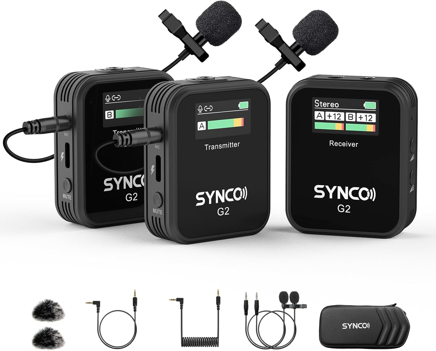 SYNCO G2(A2) Wireless Lavalier Microphone for Clear Audio