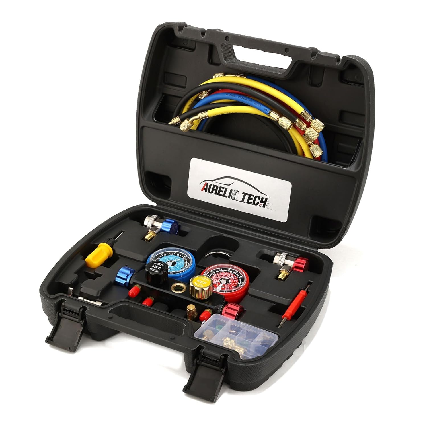4 Way A/C Manifold Gauge Set for R134A R410A R404A R22 Refrigerants