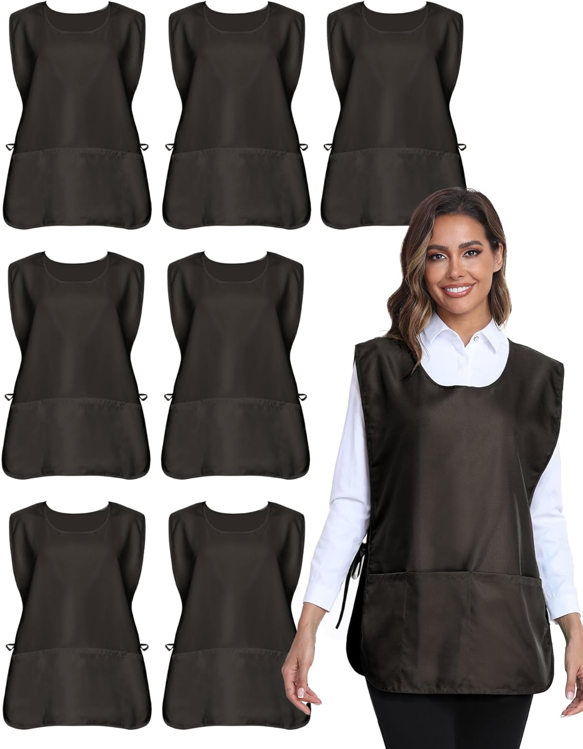 Argstar Unisex Waterdrop Cobbler Apron with 3 Pockets for All