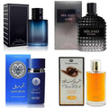 4-Piece Cologne Set for Men - Choco Musk, Milano, SE, Lion Blue