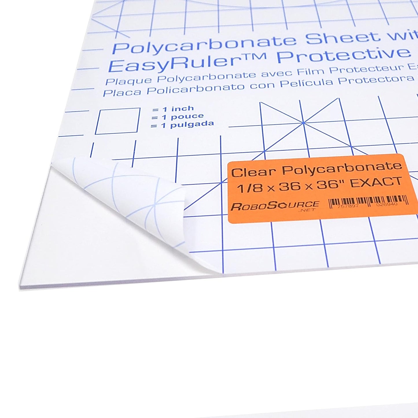 Polycarbonate Clear Plastic Sheet 36in x 36in x 0.118in for DIY