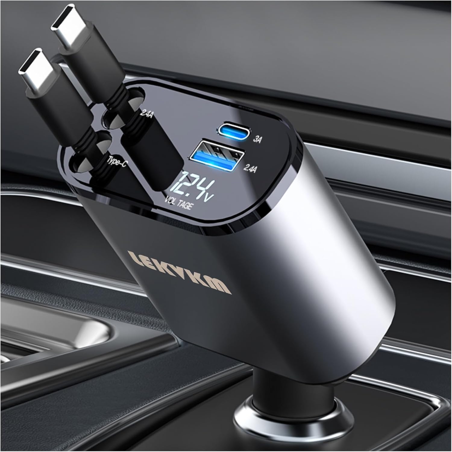Fast Charging 4-Port Car Charger - LEKVKM