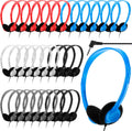 Classroom Headphones 30 Pack - Bulk Student Headsets for Schools