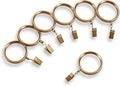 MODE Premium Flat Steel Curtain Clip Rings, Set of 14 - Warm Gold