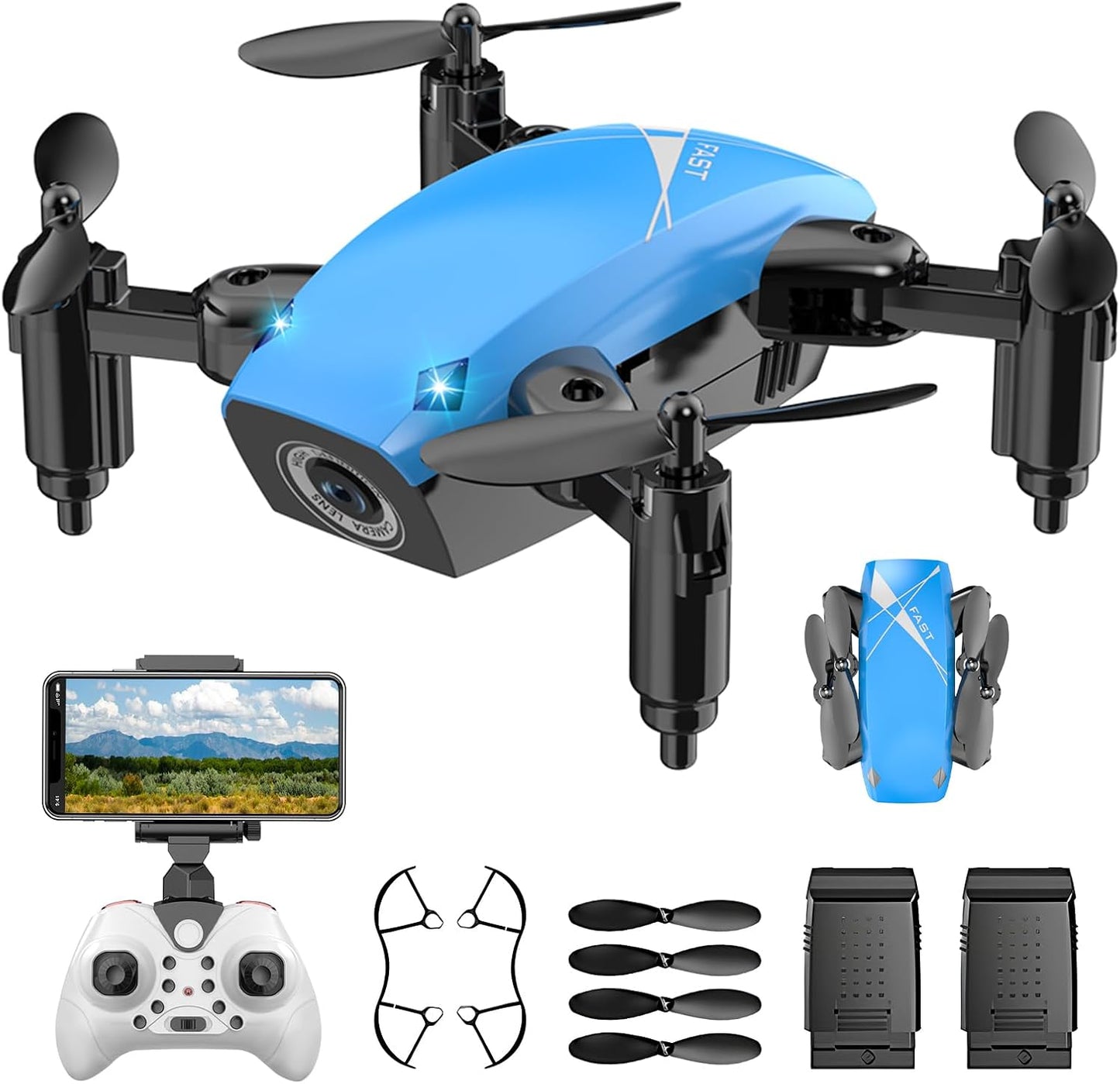 Pocket Drone with HD Camera for Kids: Voice Control, Altitude Hold