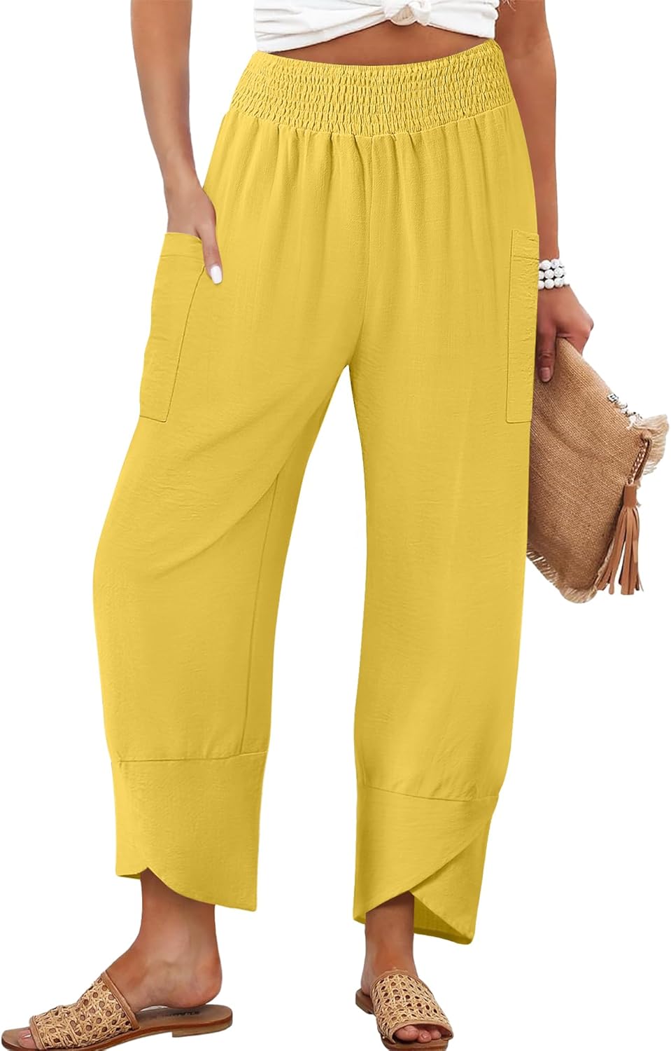Women's Summer High Waisted Baggy Pants for Effortless Style