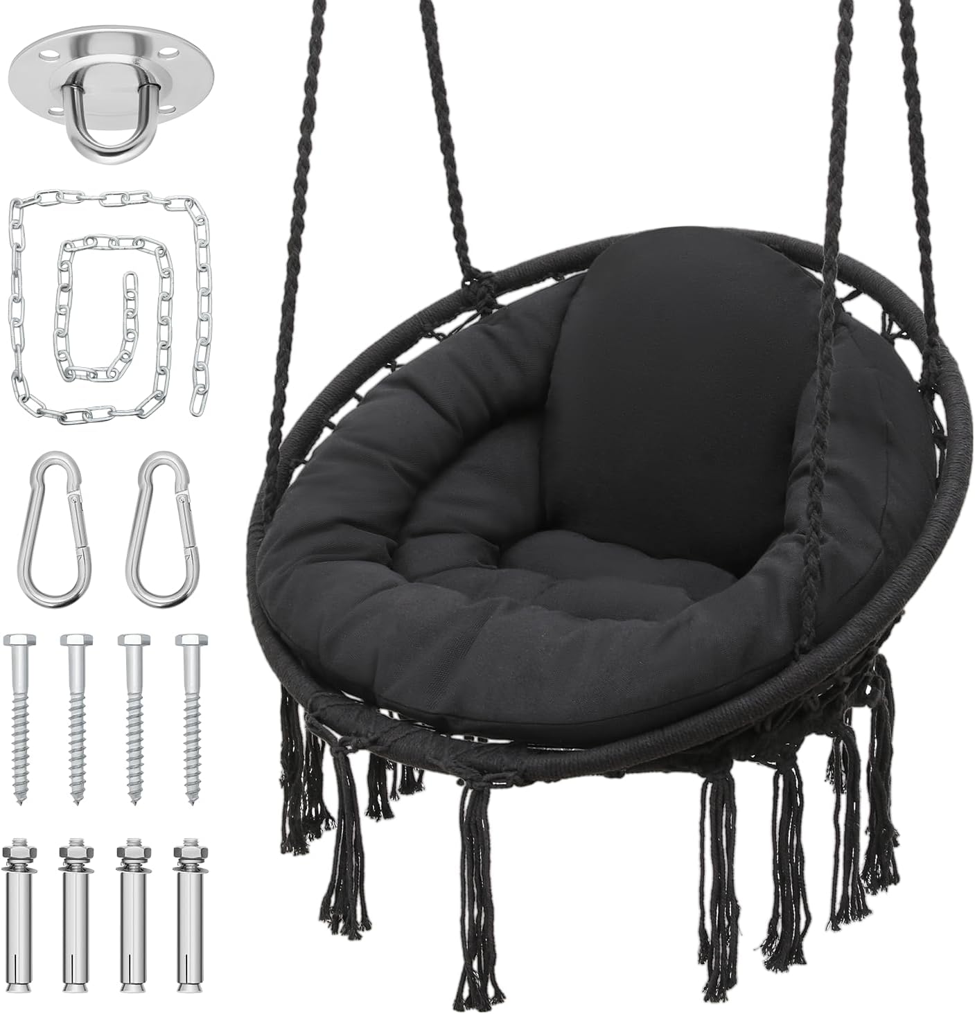 MoNiBloom Macrame Hammock Chair - Comfy Relaxation Spot