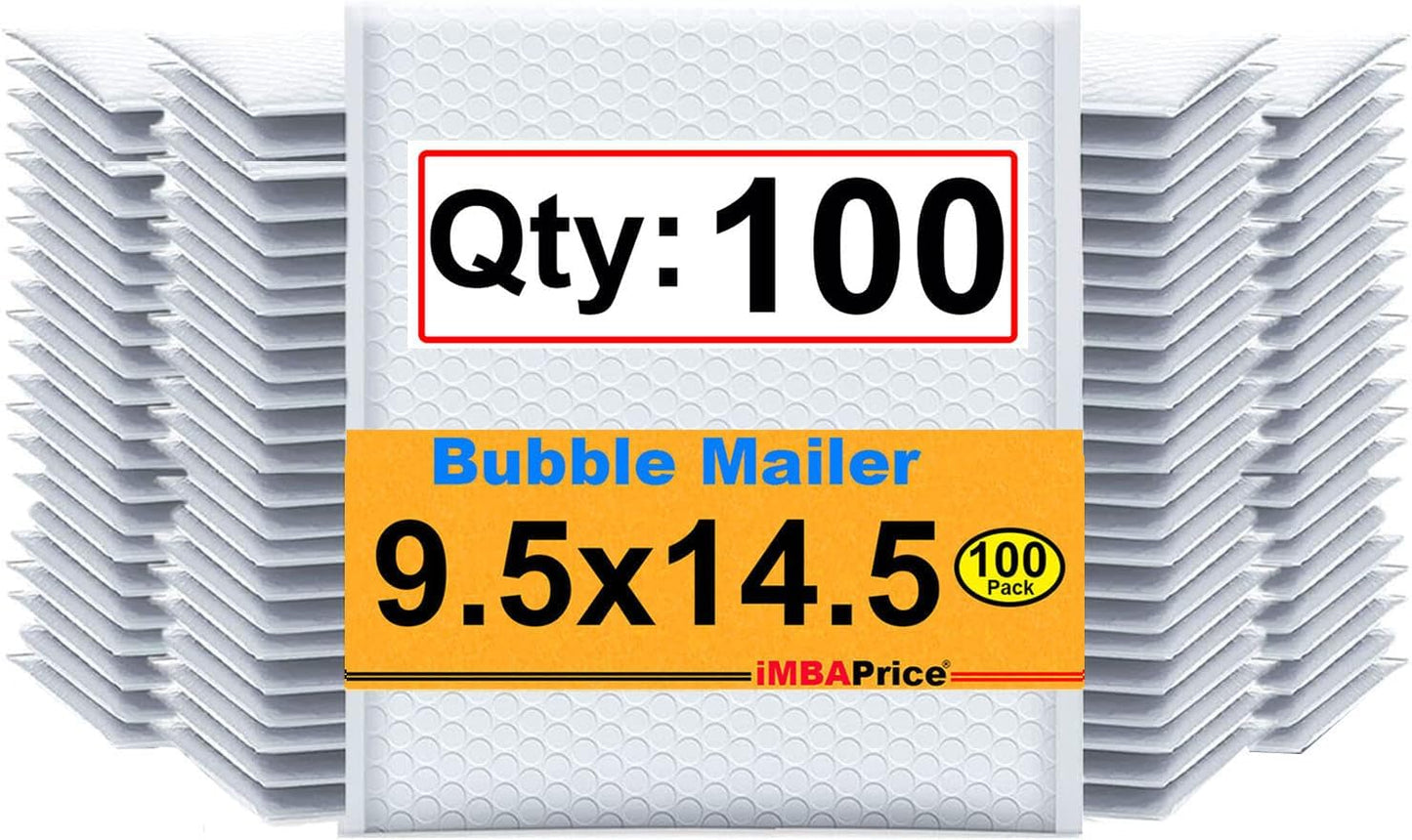 iMBAPrice Poly Bubble Mailers - 100 Self Seal Padded Envelopes