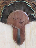 Black Walnut Carved Turkey Mounting Kit with Beard Plate - Smooth