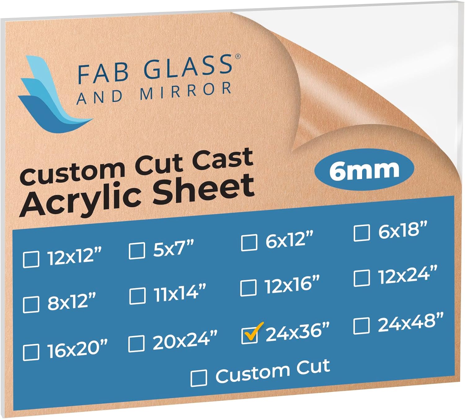 Clear Acrylic Sheet 24x36 for DIY Projects and Home Decor