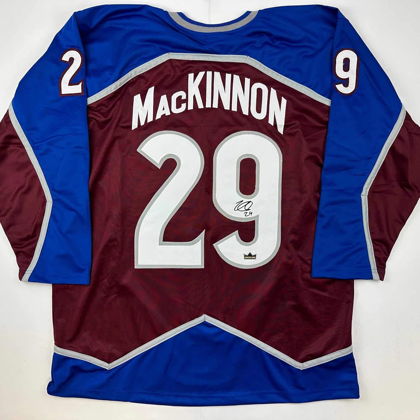 Facsimile Autographed Nathan MacKinnon Hockey Jersey XL