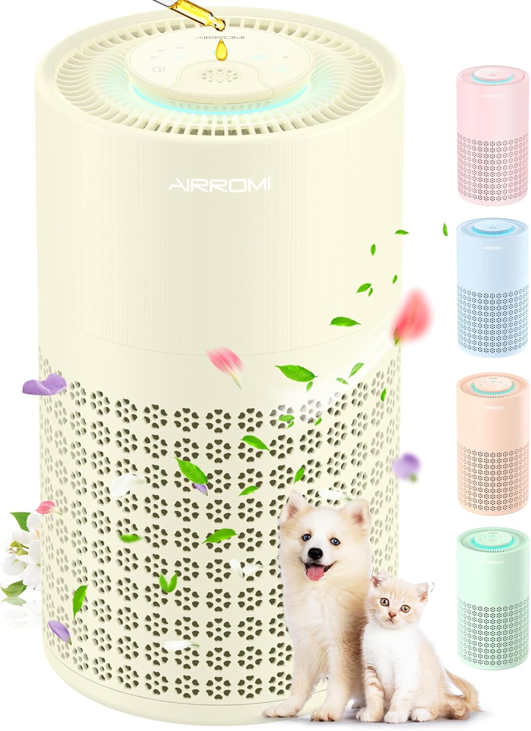 AIRROMI Air Purifier for Bedroom with HEPA Filters and Odor Control