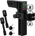 Adjustable Trailer Hitch for 2-In Receiver - 10in Drop/Rise