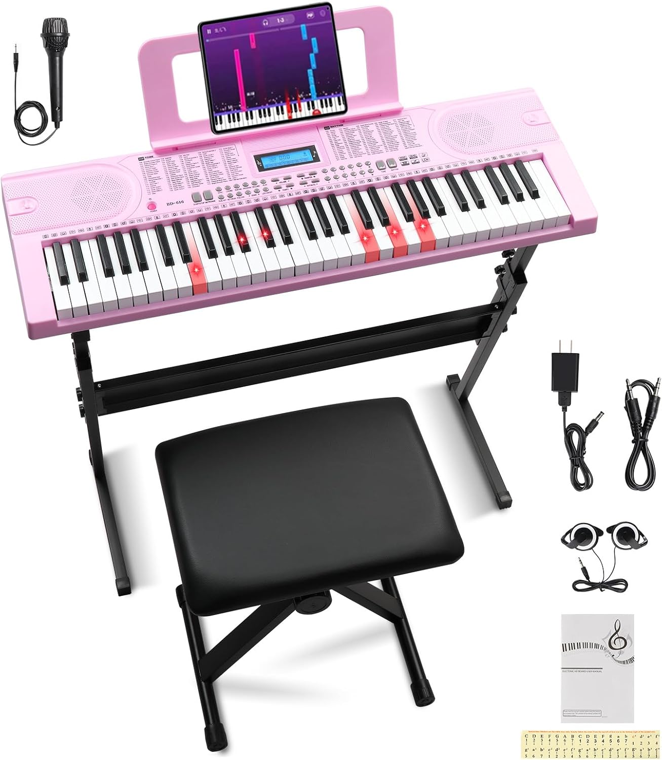Ktaxon 61 Key Keyboard Piano with LCD Screen for Beginners