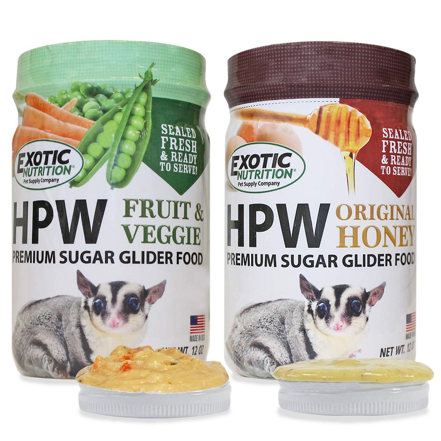 Exotic Nutrition Sugar Glider HPW Diet Jar - High Protein Food