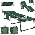 KingCamp Tanning Chair with Face Hole and Canopy - Adjustable Lounger