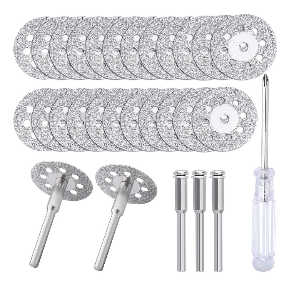 Diamond Cutting Wheel Set + Mandrel & Screwdriver