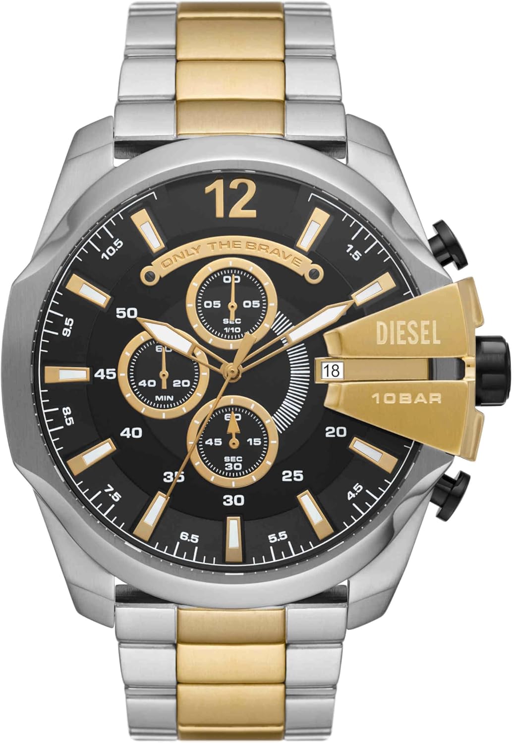 Diesel Mega Chief Stainless Steel Men's Watch with Chronograph