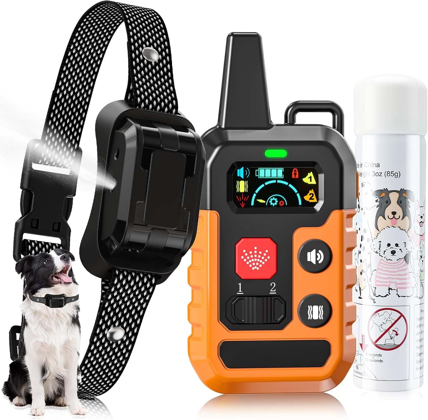 Citronella Training Collar for Dogs with Beep, Vibration, Spray