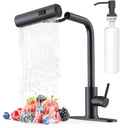 Kitchen Faucets with Pull Down Sprayer & Soap Dispenser - Oil Rubbed