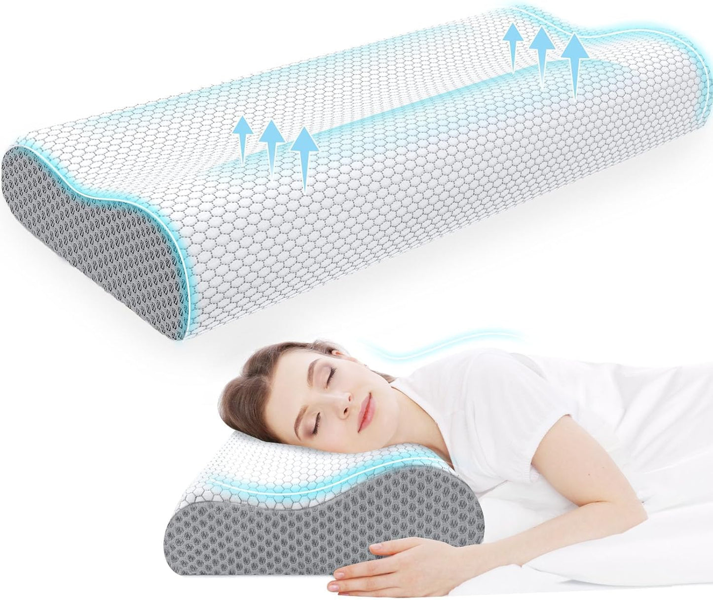 CloudBliss Memory Foam Pillow for Neck Pain Relief and Comfort