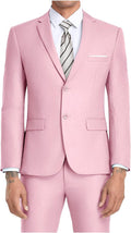 JPF Men's 2 Piece Slim Fit Suit Set - Includes Neck Tie, Slim Cut