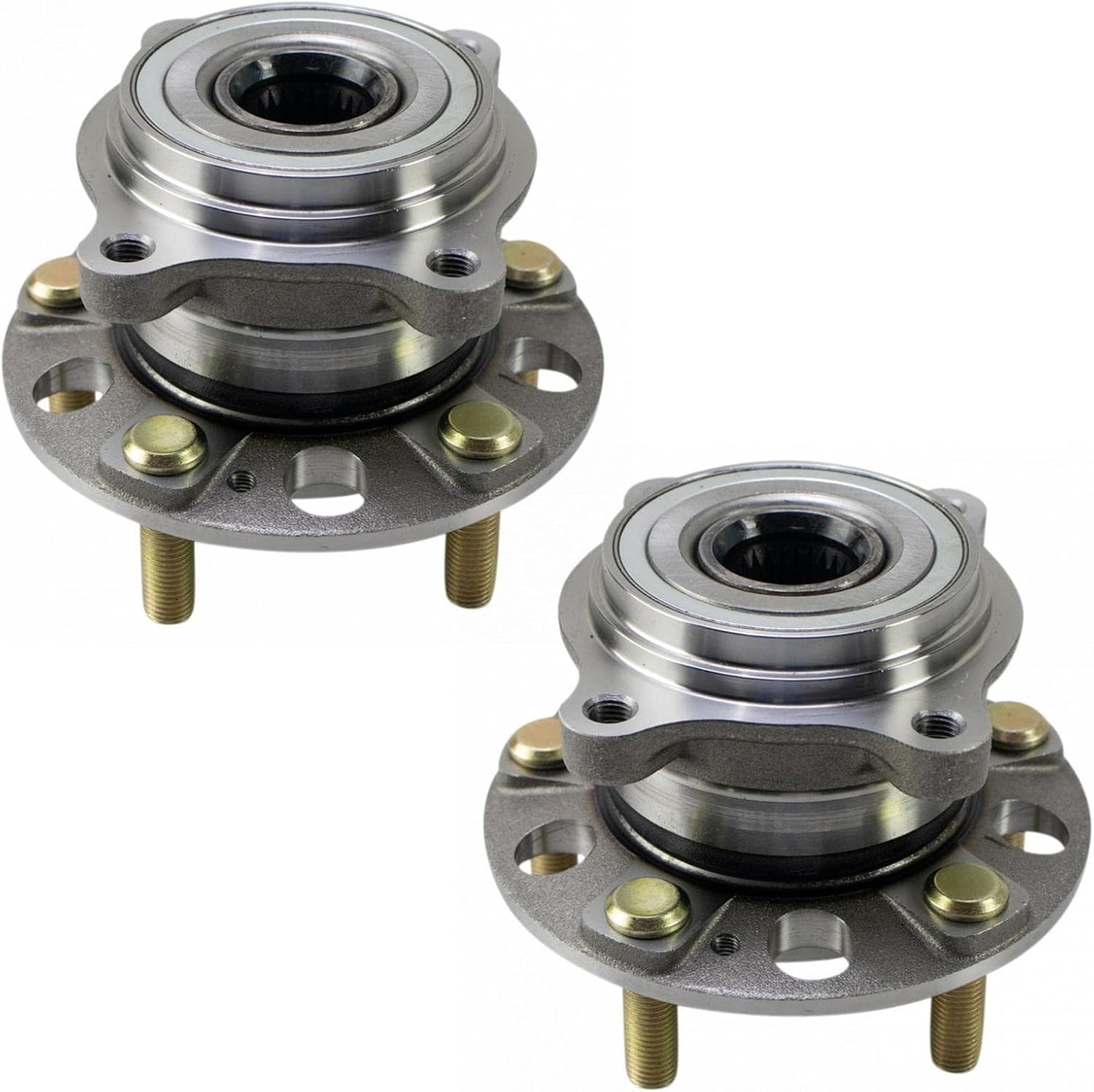 TRQ 2 Piece Rear Wheel Bearing & Hub Assembly Set for AWD Vehicles