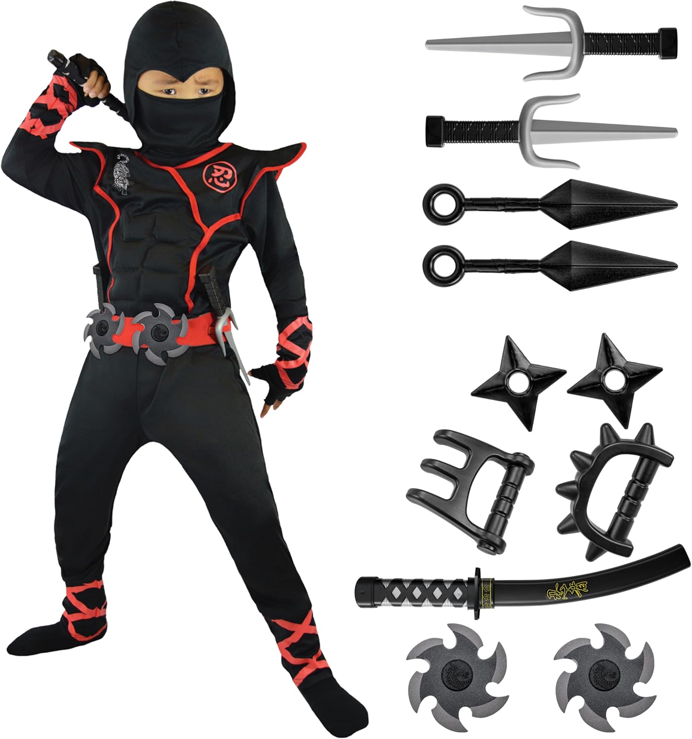 Halloween Ninja Costume Set for Kids - Perfect for Dress Up Fun