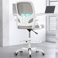 Tall Drafting Chair with Footrest Ring - Ergonomic Office Seat