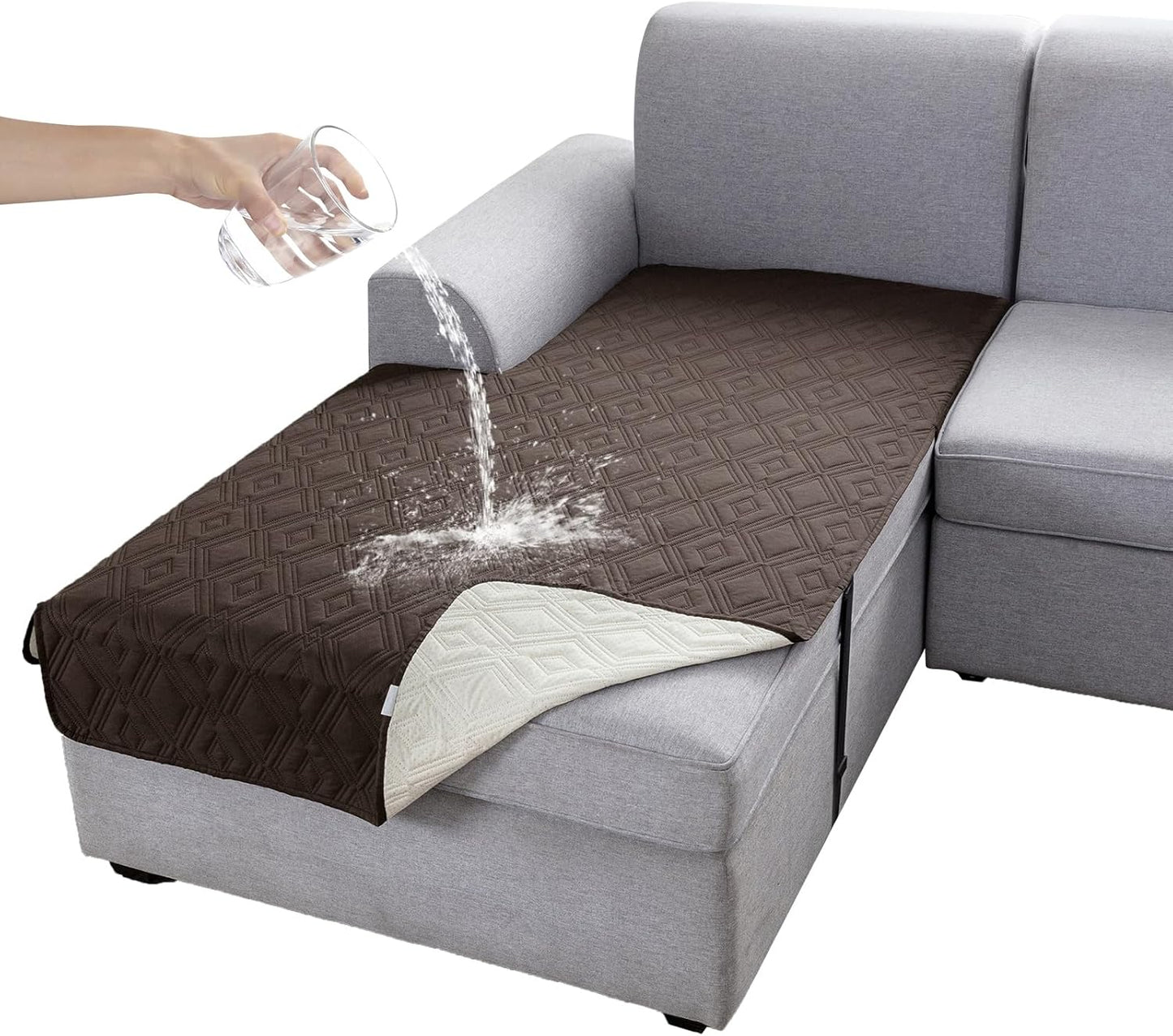 Genina Waterproof Sectional Couch Covers for L Shaped Sofa