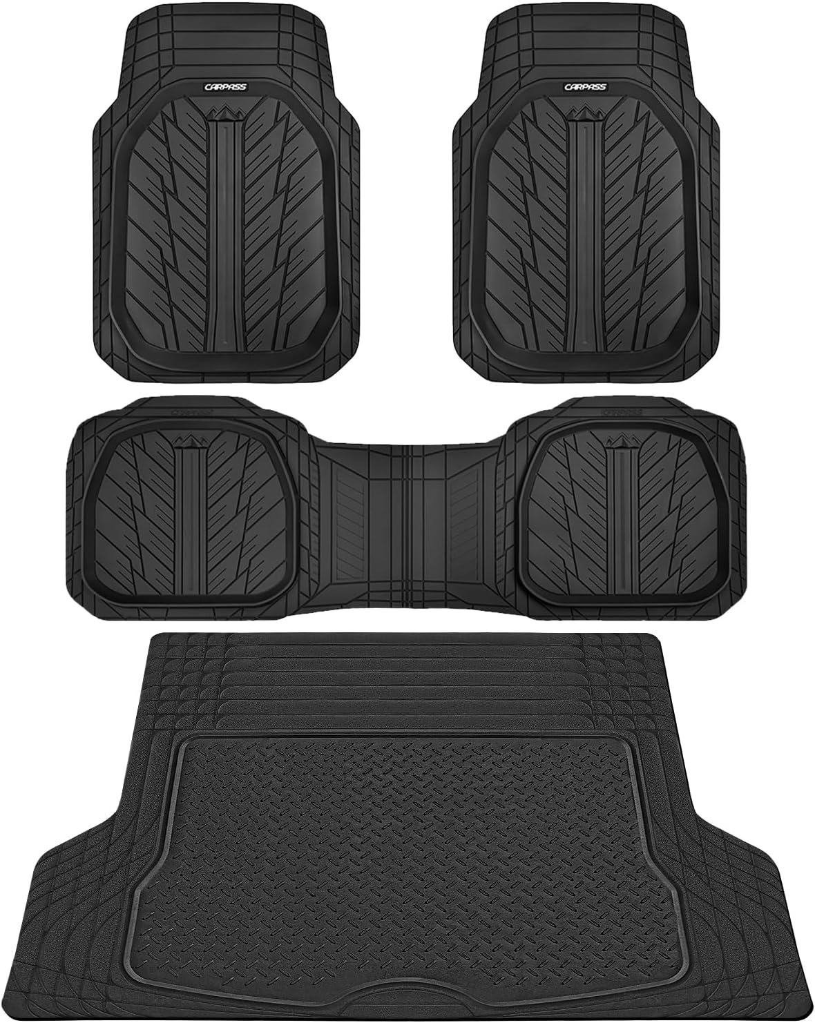 CAR PASS Deep Dish Floor Mats for All Weather Protection