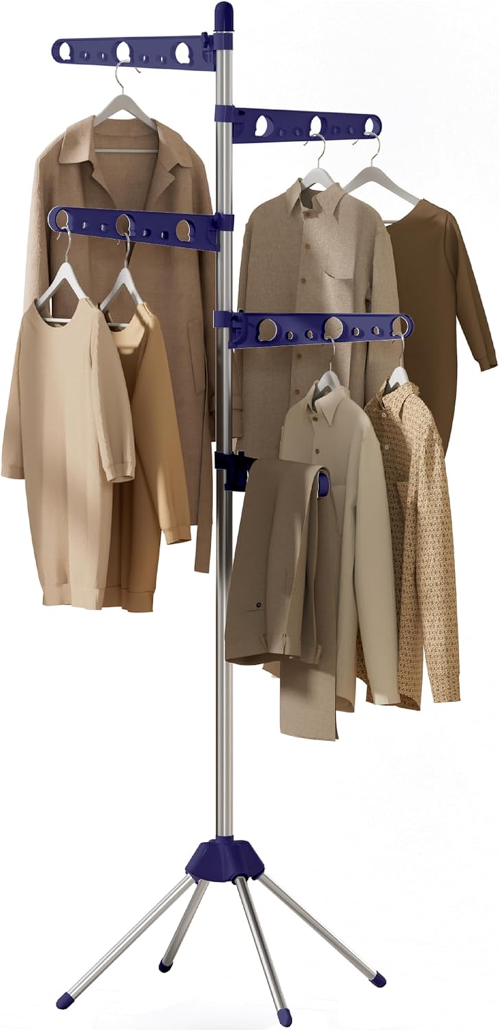Clothes Drying Rack Foldable Tripod for 35 Pieces of Clothes