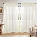 Dreaming Casa Solid Sheer Curtains 102 in Long Ivory - Light, Airy